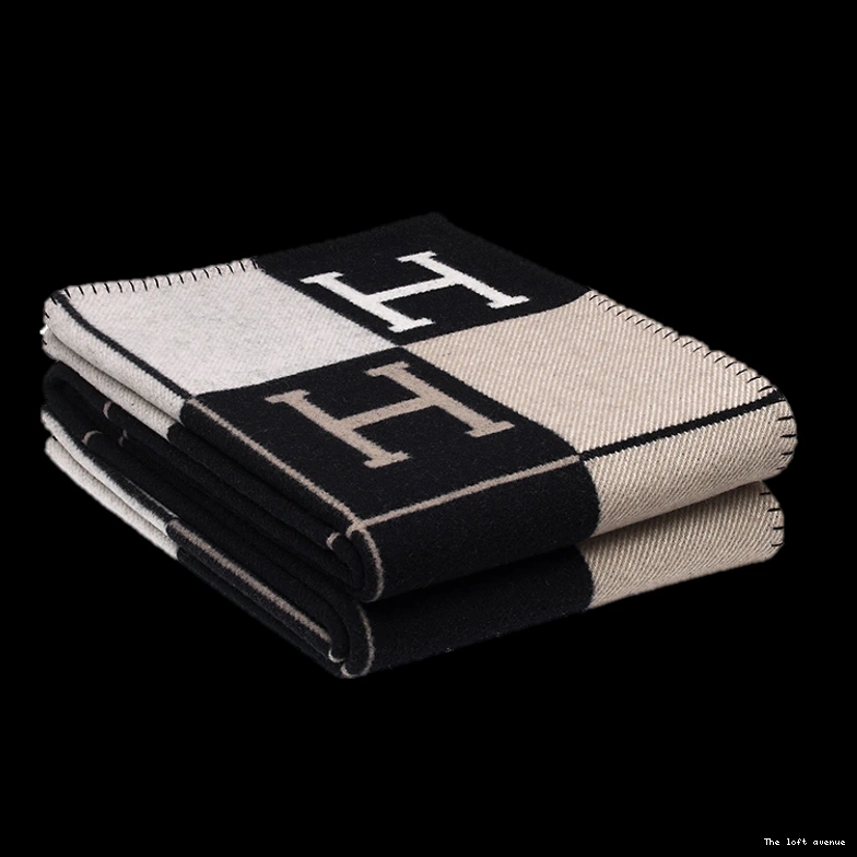 THROW WOOL STRIPE BLANKET HERMES 0825